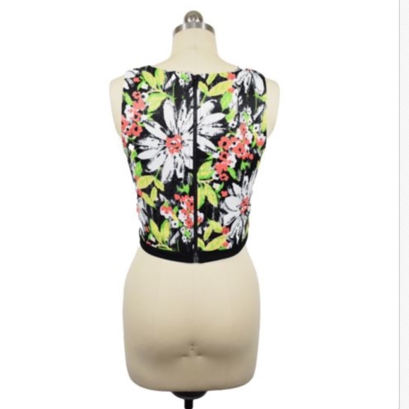Sophie Rue by Nordstrom Floral Crop Top Sz Small - Picture 4 of 5